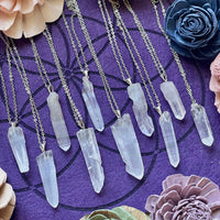 Lemurian Quartz Pendant Necklace