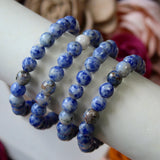 Sodalite faceted 8mm beaded bracelet