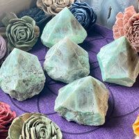 Garnierite (Green Moonstone) Half Polished Point