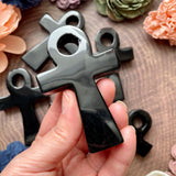 Obsidian Ankh Carving