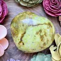 Large Green Opal Heart