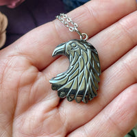 Hematite Eagle Carving Necklace