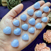 Small Blue Lace Agate Heart