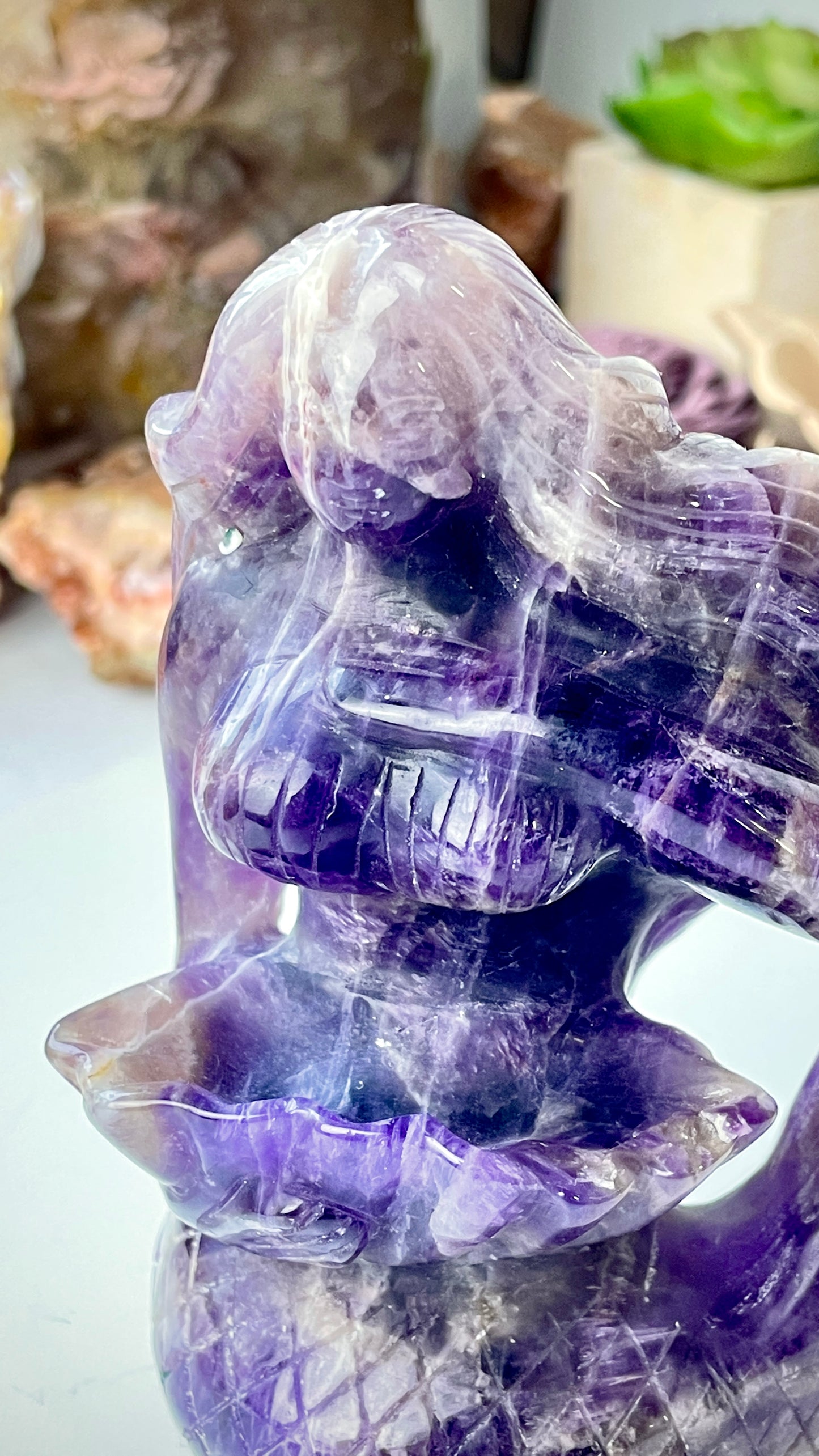 Amethyst Mermaid Carving