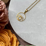 Gold Evil Eye Charm Necklace