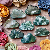 Green Moss Agate Polished Cloud