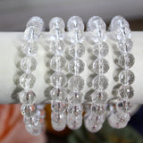 Clear Quartz faceted 8mm beaded bracelet