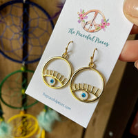 Dangling Eye Earrings