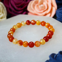 Carnelian Round 8mm beaded bracelet