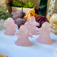 Rose Quartz Ghost Carving