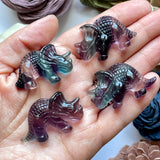 Fluorite Triceratops Carving