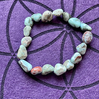 Larimar Tumbled Stone Beaded bracelet