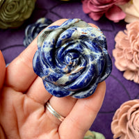 Sodalite Flower Carving