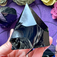 Obsidian Half Polished Point