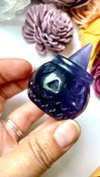 Purple Fluorite Jack-o-lantern Pumpkin Carving