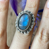 Labradorite Ring, Adjustable Size