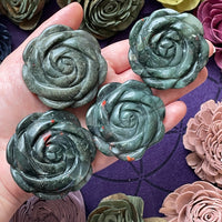 Bloodstone Flower Carving