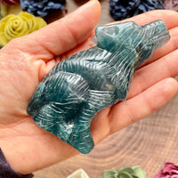 Rainbow Fluorite Howling Wolf