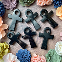 Obsidian Ankh Carving