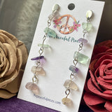 Dangling Fluorite Chip Earrings
