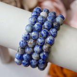 Sodalite faceted 8mm beaded bracelet