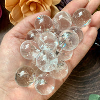 Clear Quartz Small Sphere with Rainbows