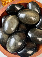 Gold Sheen Obsidian Polished Palm Stone