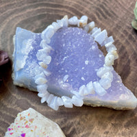 Blue Lace Agate Chip Bead Bracelet
