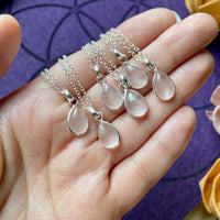 Rose Quartz Sterling Silver Necklace