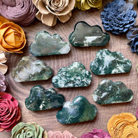 Green Moss Agate Polished Cloud