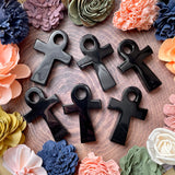 Obsidian Ankh Carving