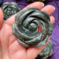 Bloodstone Flower Carving