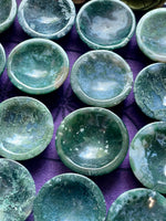 Moss Agate Small Round Bowl