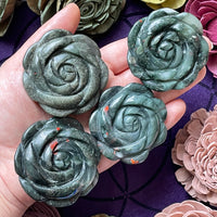 Bloodstone Flower Carving