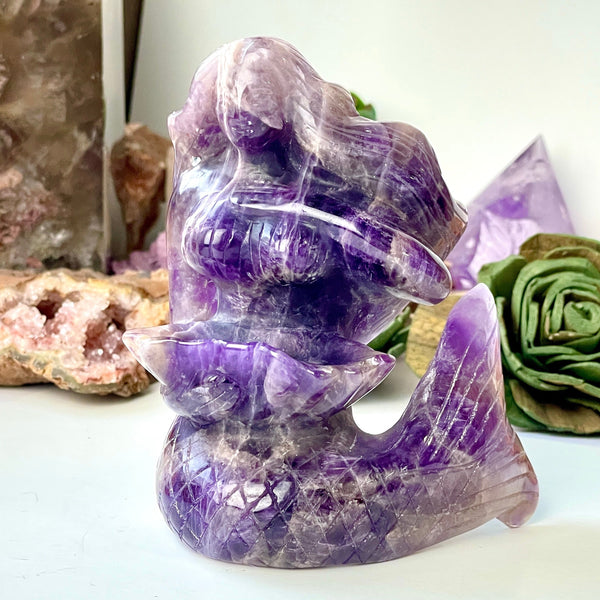 Amethyst Mermaid Carving
