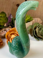 Green Aventurine Cobra Carving