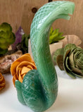 Green Aventurine Cobra Carving