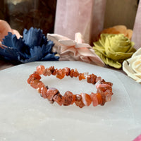 Carnelian Chip Bead Bracelet