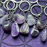 Amethyst Tumble Stone Keychain