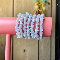Blue Lace Agate Chip Bead Bracelet