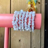 Blue Lace Agate Chip Bead Bracelet
