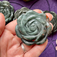 Bloodstone Flower Carving