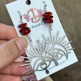 Amber Eye Dangling Earrings