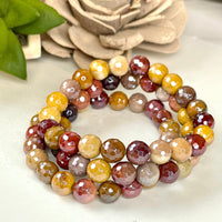 Aura Mookaite Jasper 8mm Faceted Beaded bracelet