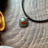 Small Bloodstone Heart Necklace