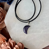 Blue Goldstone Moon Necklace