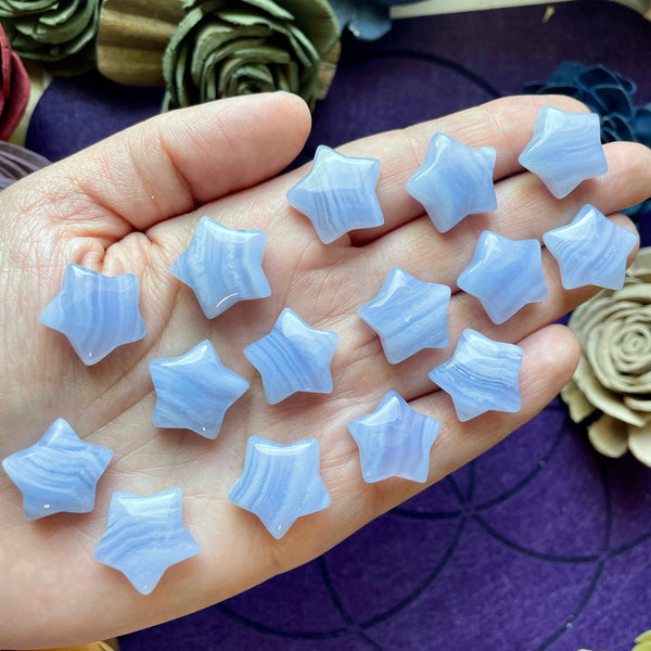 Small Blue Lace Agate Star