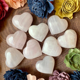 Pink Mangano Calcite Hearts