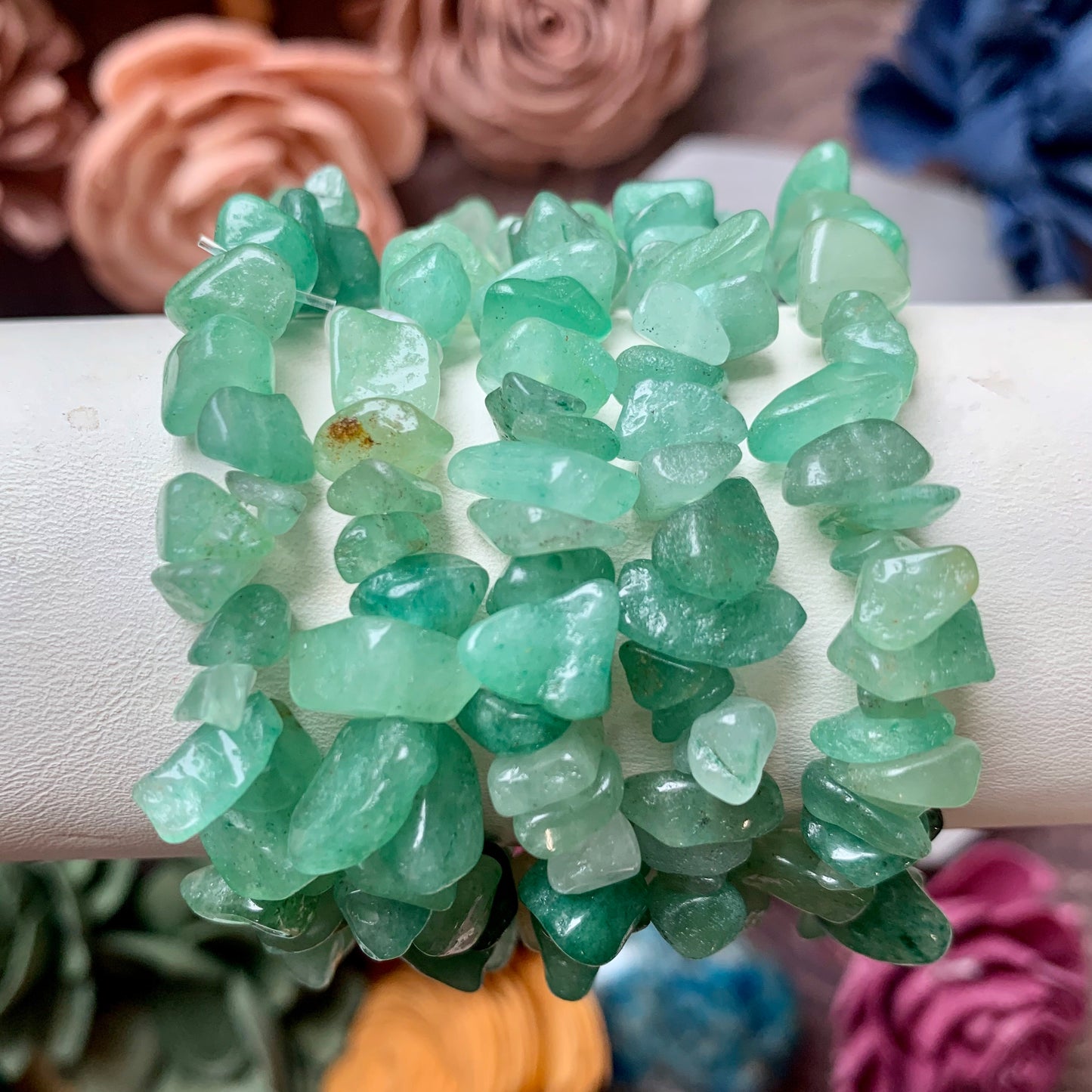 Green Aventurine Chip Bead Bracelet