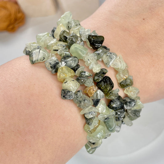 Prehnite Chip Bead Bracelet